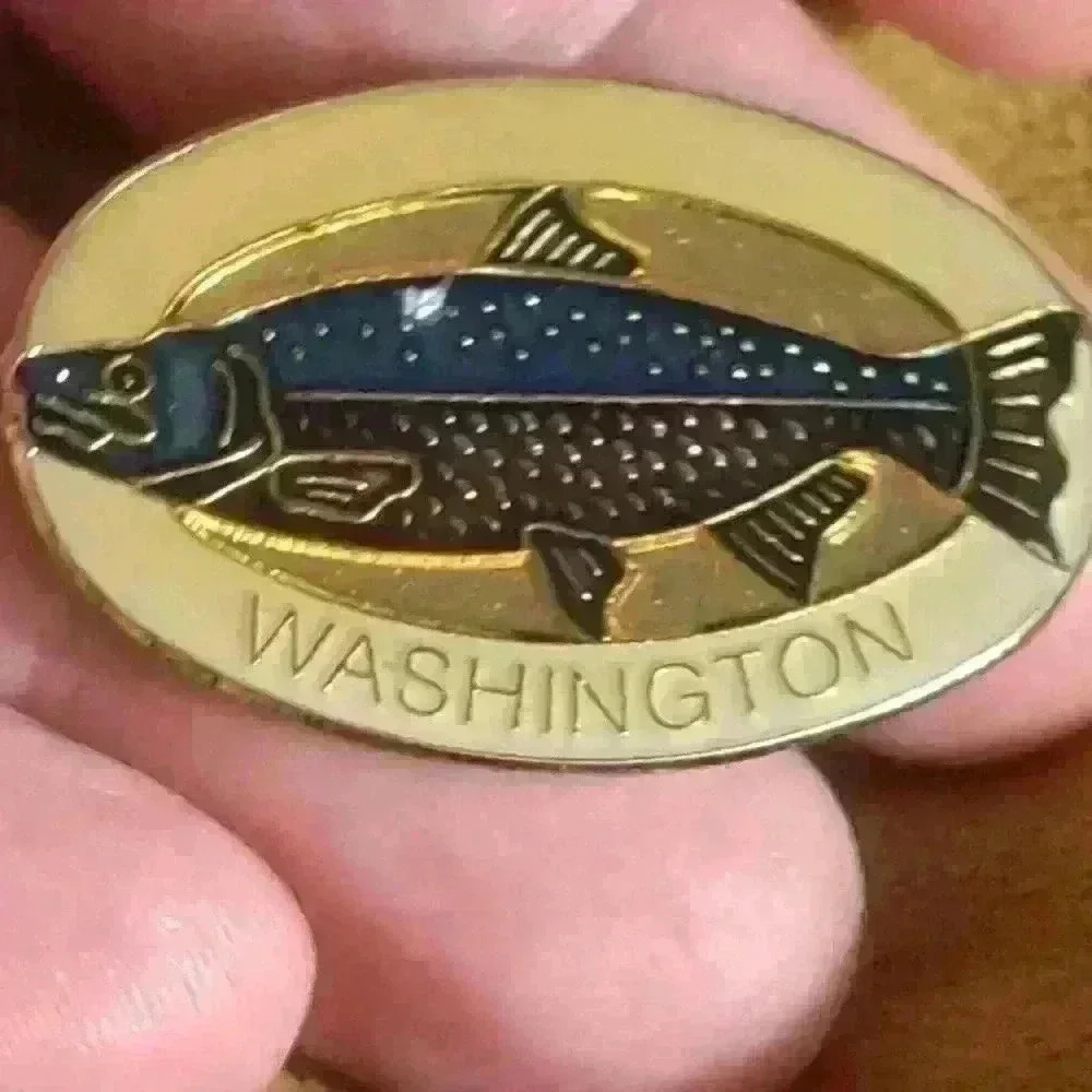 Washin fish lapel  pin